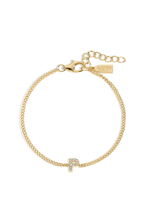 Electric Picks Initial Bracelet In Gold