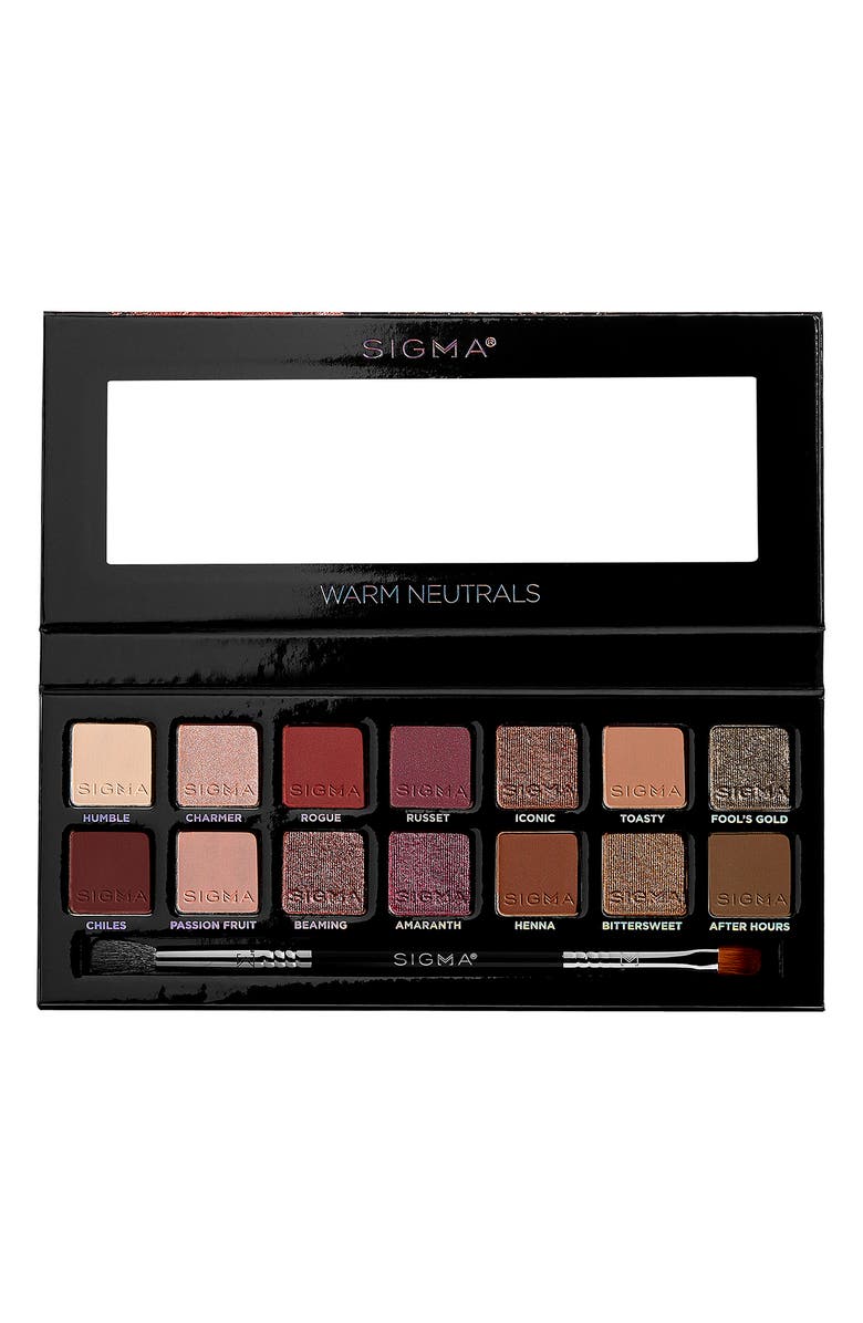 Sigma Beauty Warm Neutrals Eyeshadow Palette, Main, color, 