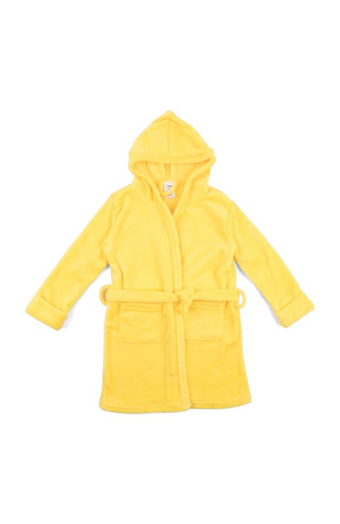 Kids Fleece Hooded Robe, Solid Colors