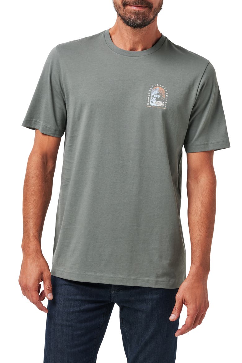 Manta Dive Graphic T-Shirt, Main, color, DARK OLIVE