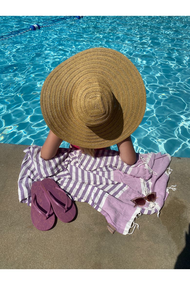 Artisan Crafted Cotton Turkish Towel Beach Bath, Alternate, color, Plum