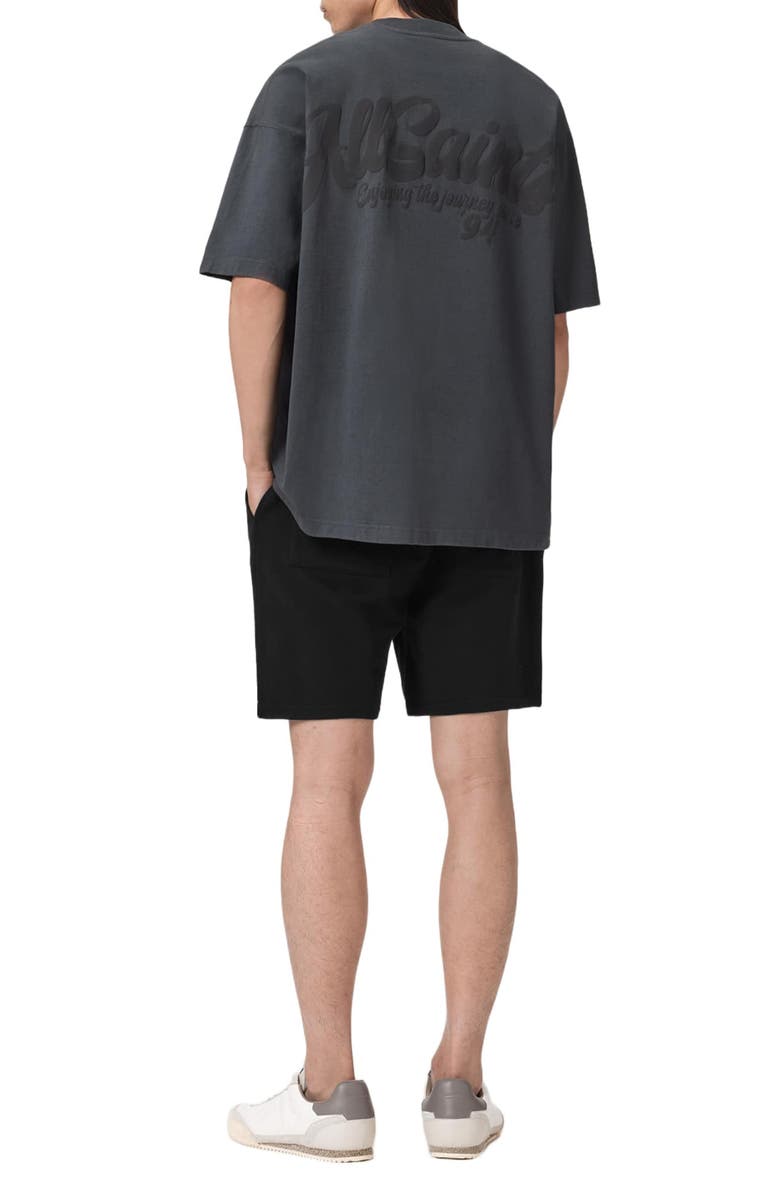 AllSaints Asher Sweat Shorts, Alternate, color, Jet Black