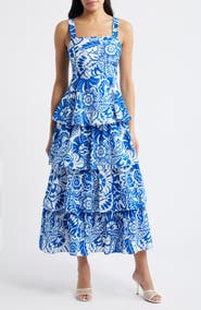Eliza J Floral Tiered Maxi Dress