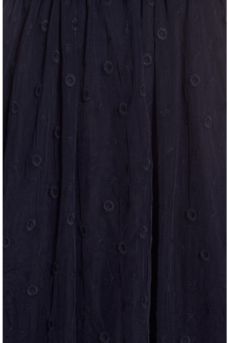 Embroidered Tulle Skirt, Alternate, color, NAVY NIGHT