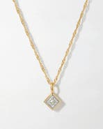 Edge of Ember Princess Cut Diamond Necklace