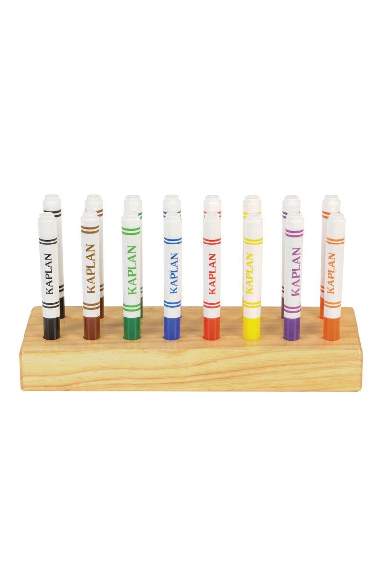 Kaplan Early Learning Company Tabletop Marker Stand, Alternate, color, Multicolored