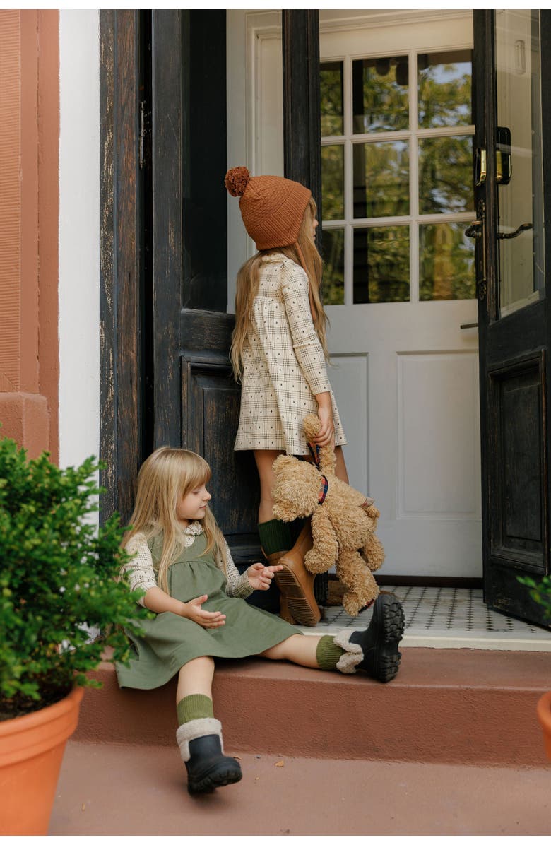 Ely's & Co. Cotton Floral Plaid Collection - Dress, Alternate, color, Tan