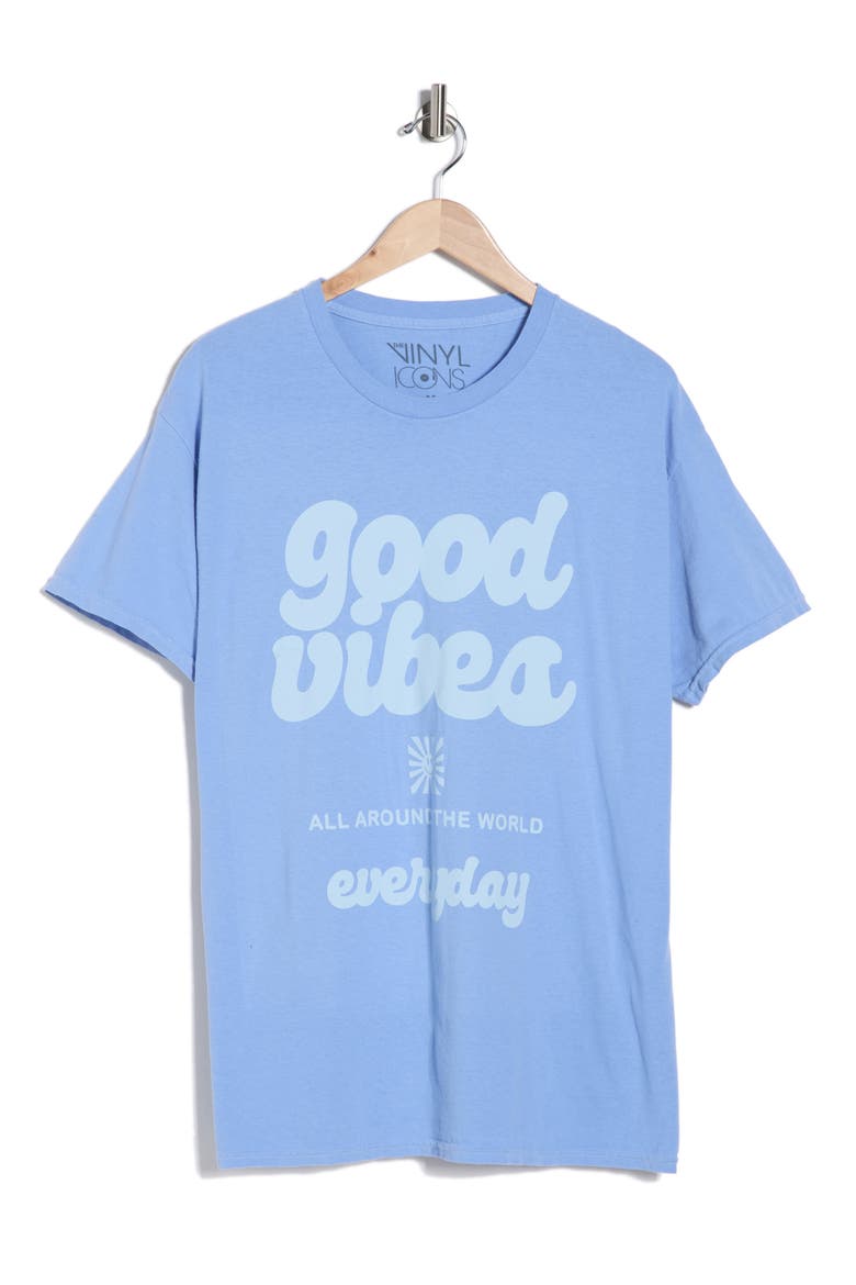Good Vibes Graphic T-Shirt, Alternate, color, BLUE