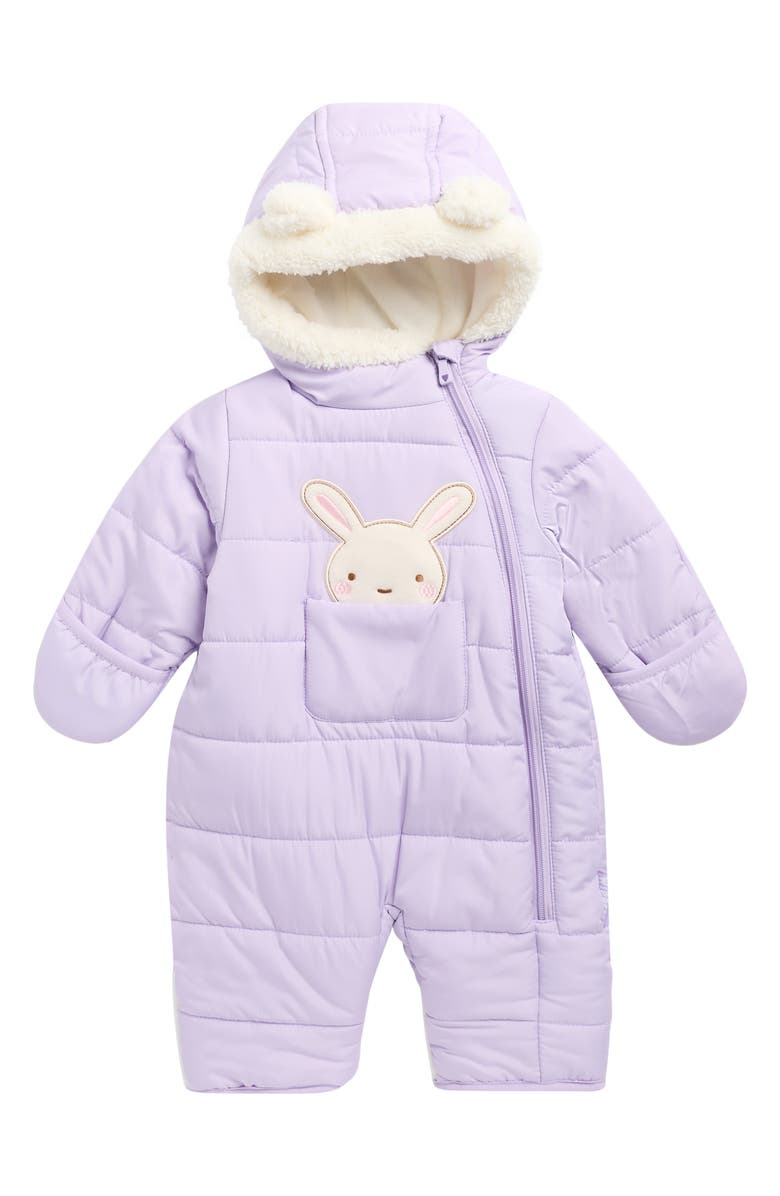 WIPPETTE Faux Fur Trim Quilted Pram, Main, color, Lilac