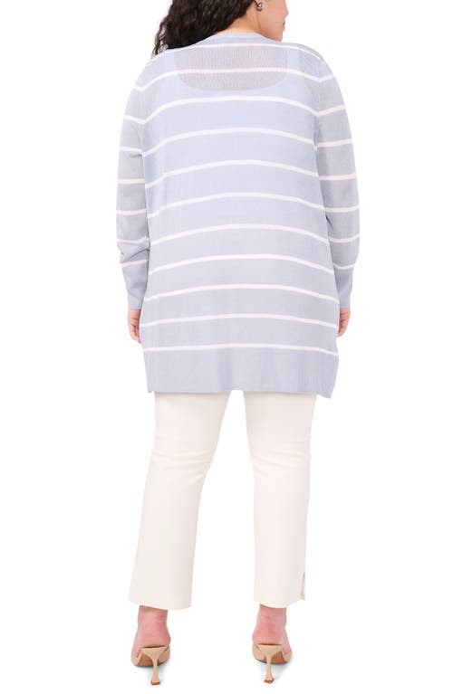 Halogenr Halogen(r) Stripe Longline Cardigan In Blue Fog