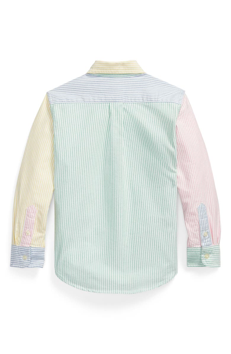 Polo Ralph Lauren Kids' Stripe Cotton Button-Down Oxford Shirt, Alternate, color, Uni Stripe Fun Shirt