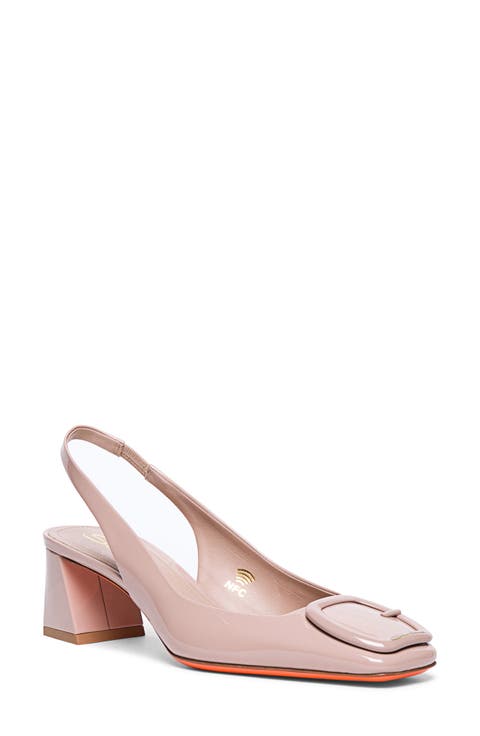 Women's Lemon Patent Sling Back
