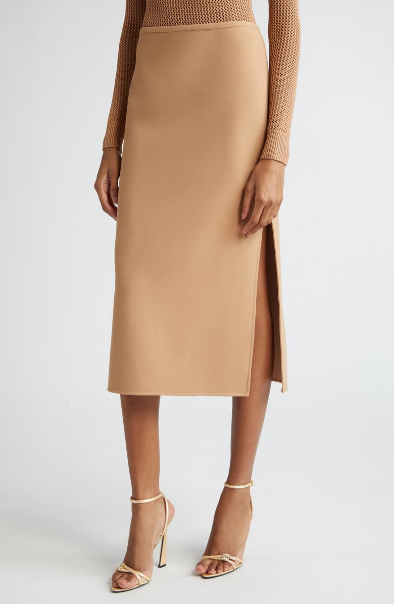 Michael Kors Collection Stretch Wool Skirt, Alternate, color, 