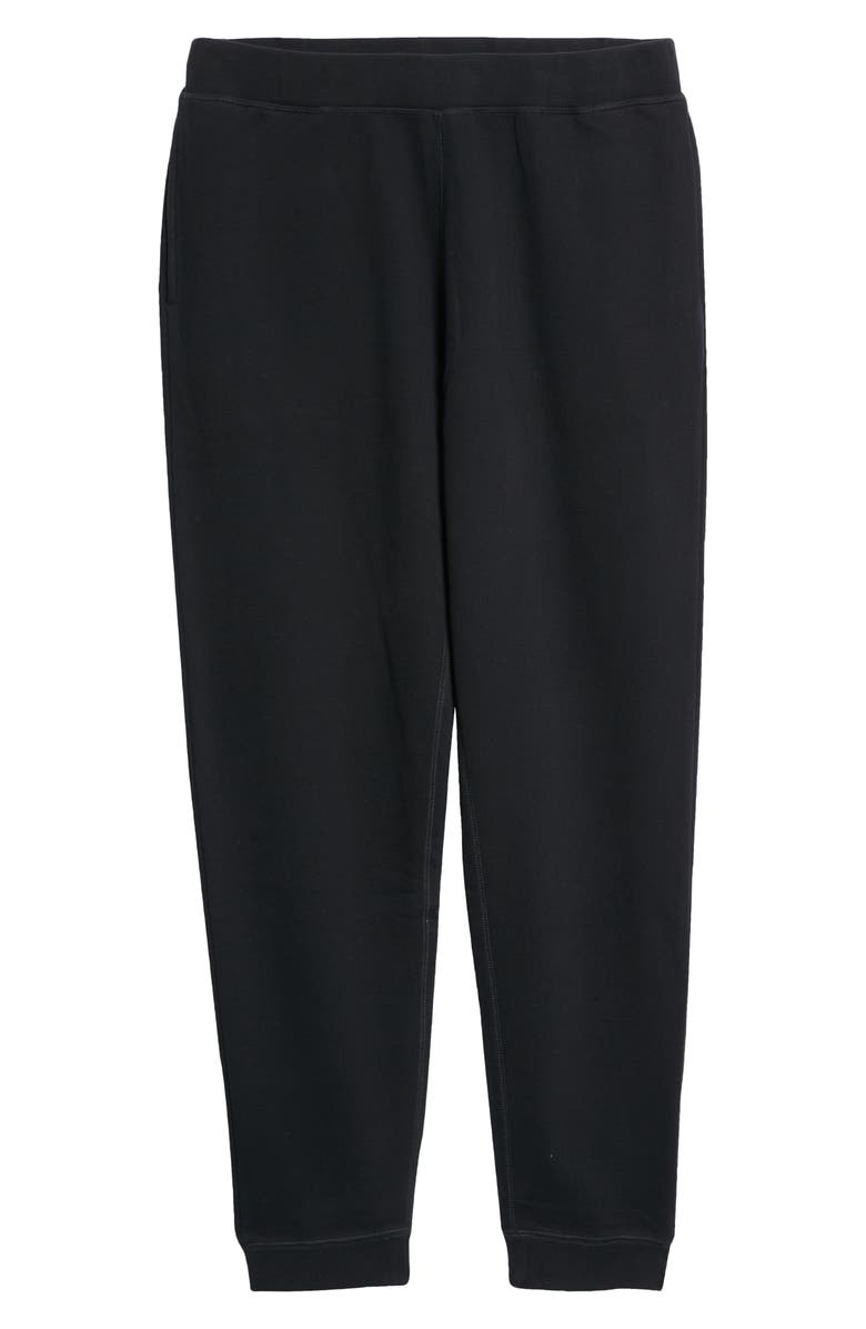 Sunspel Men's Cotton French Terry Joggers, Alternate, color, Black