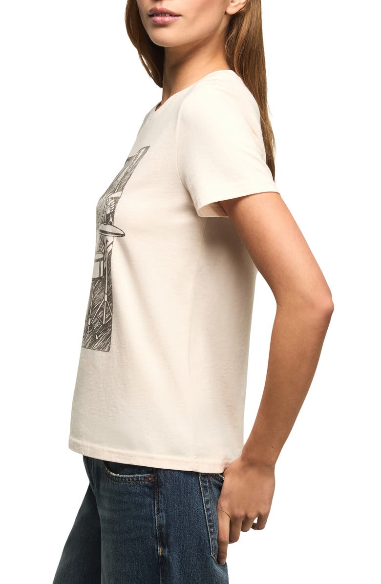 Lucky Brand Drummer Queen Graphic T-Shirt, Alternate, color, Vanilla Cream
