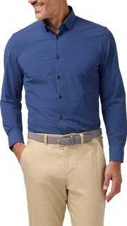 Mizzen+Main Leeward Trim Fit Plaid Performance Button-Up Shirt
