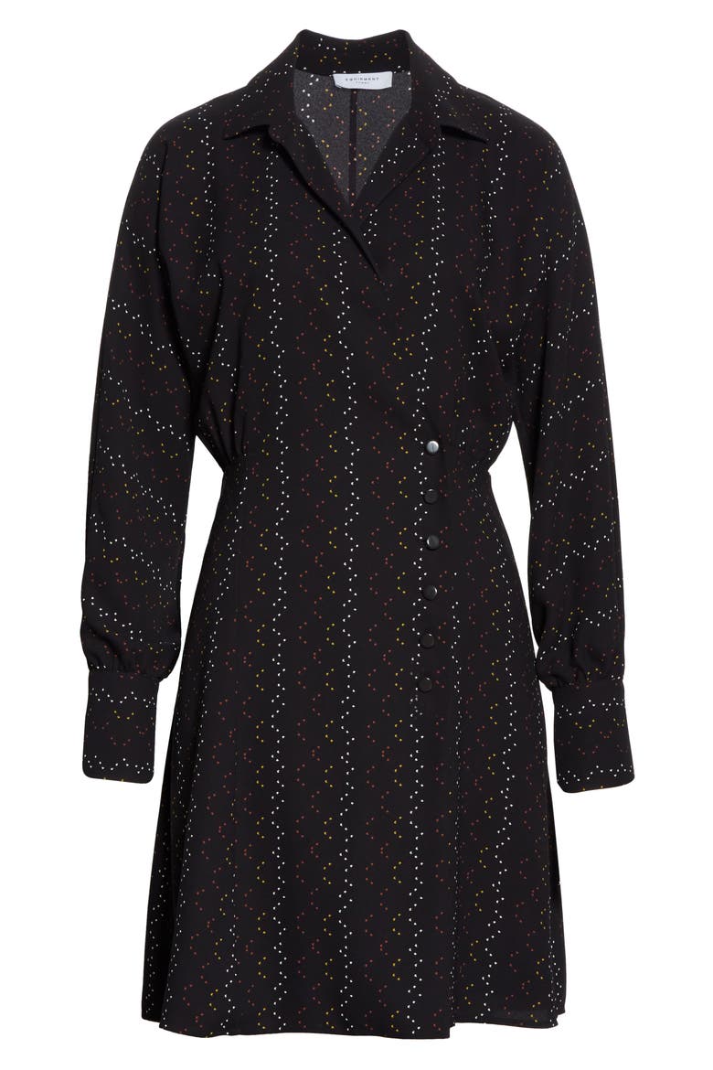 Harmon Long Sleeve Shirtdress, Alternate, color, TRUE BLACK MULTI