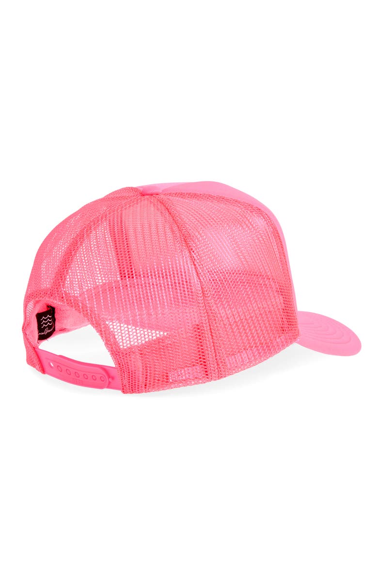Local Beach Good Days Trucker Hat, Alternate, color, Neon Pink
