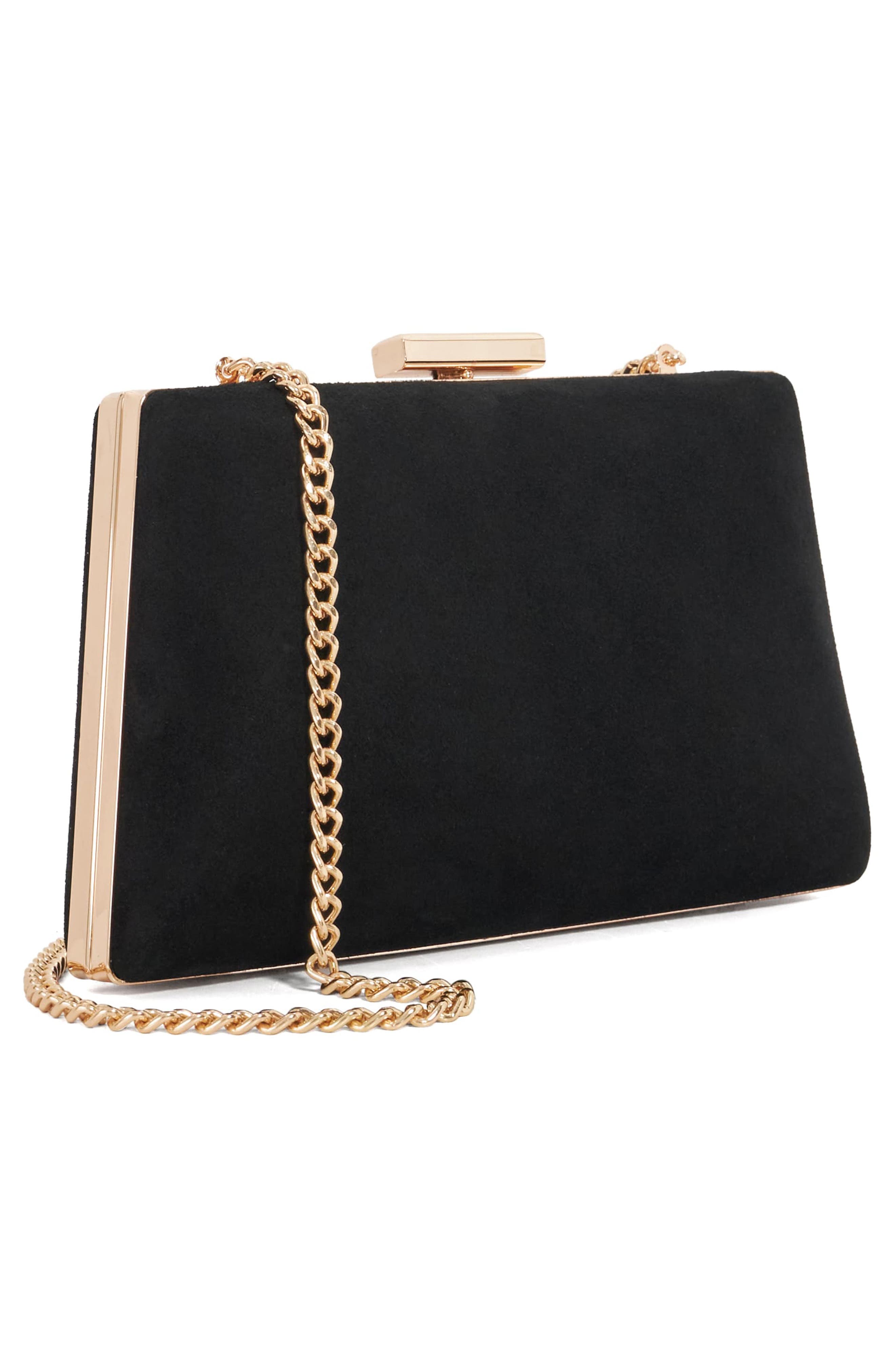 Dune London Bellaria Frame Clutch, Alternate, color, Black