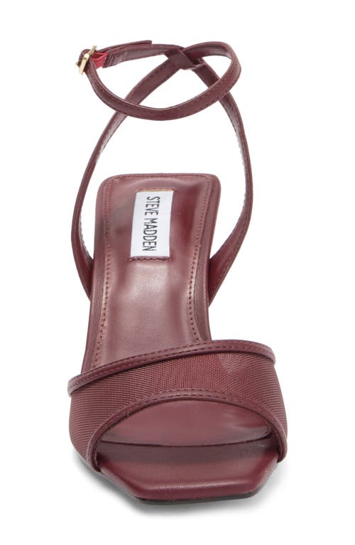 Steve Madden Meshee Sandal In Dark Red