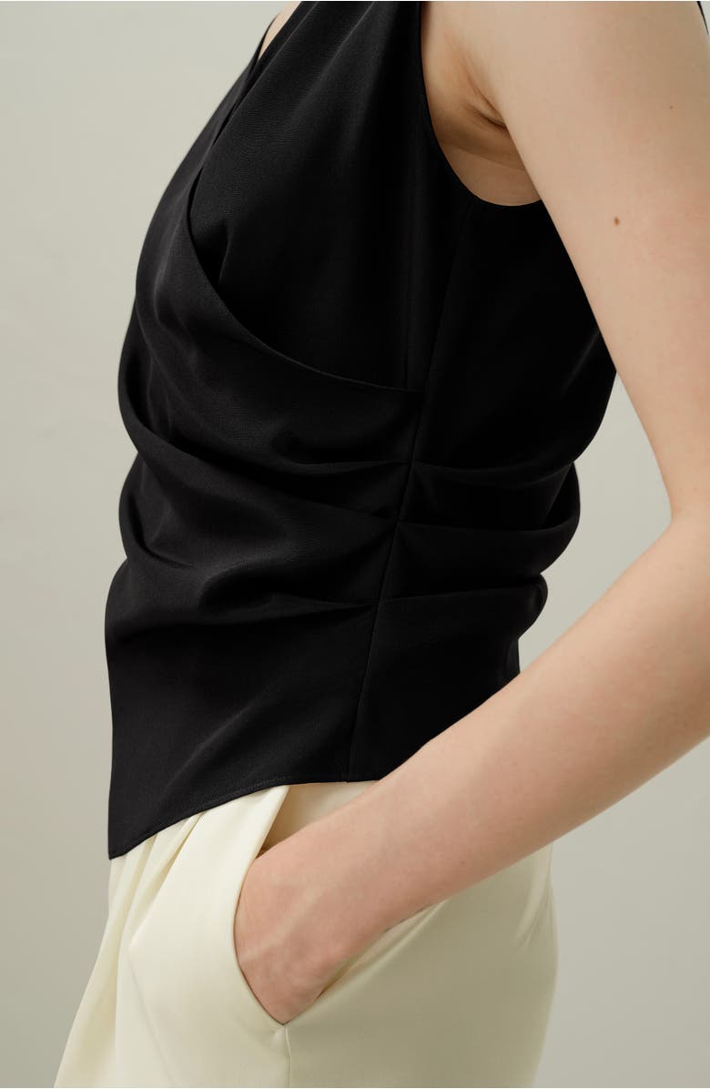 Lilysilk Women's Élise V-Neck Silk Top, Alternate, color, Black
