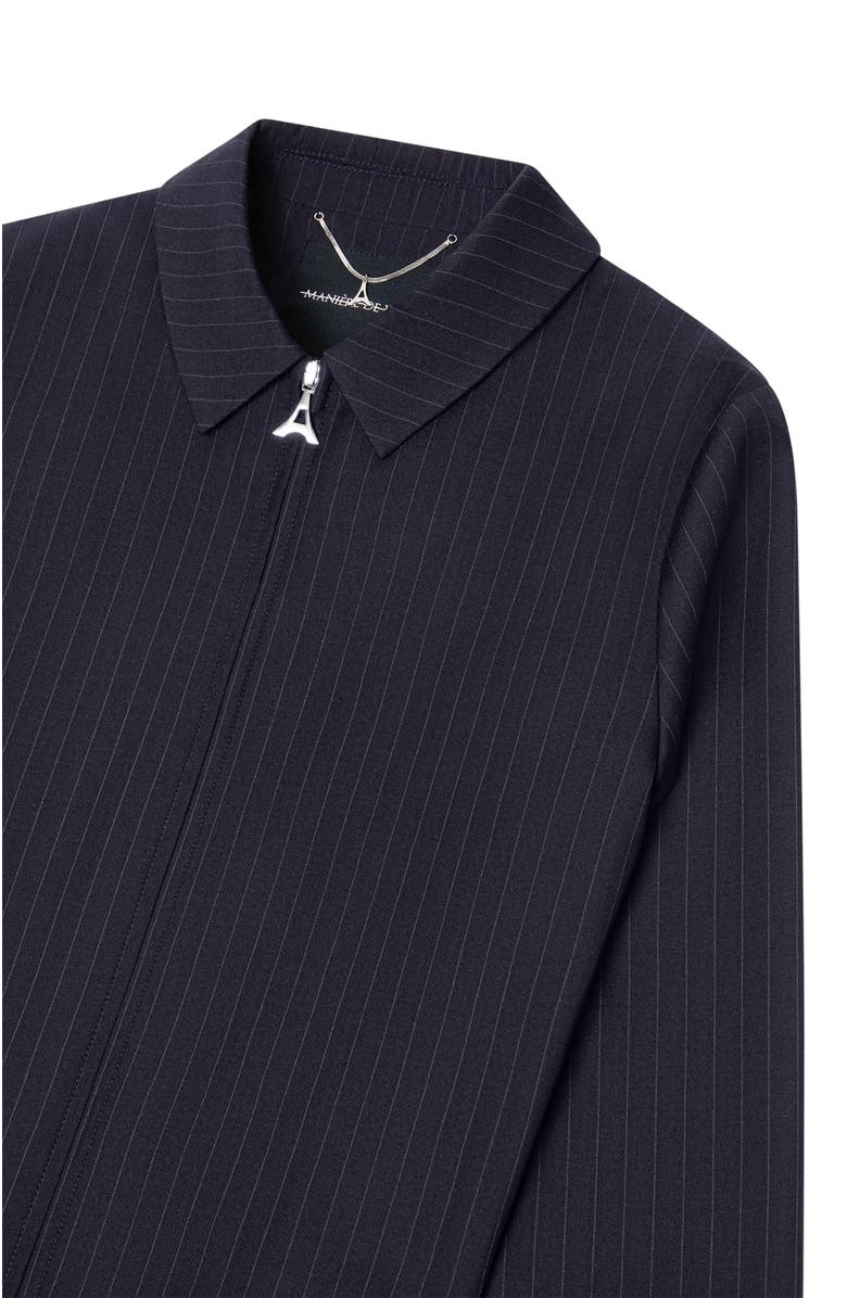 Manière De Voir Pinstripe Tailored Jacket, Alternate, color, 