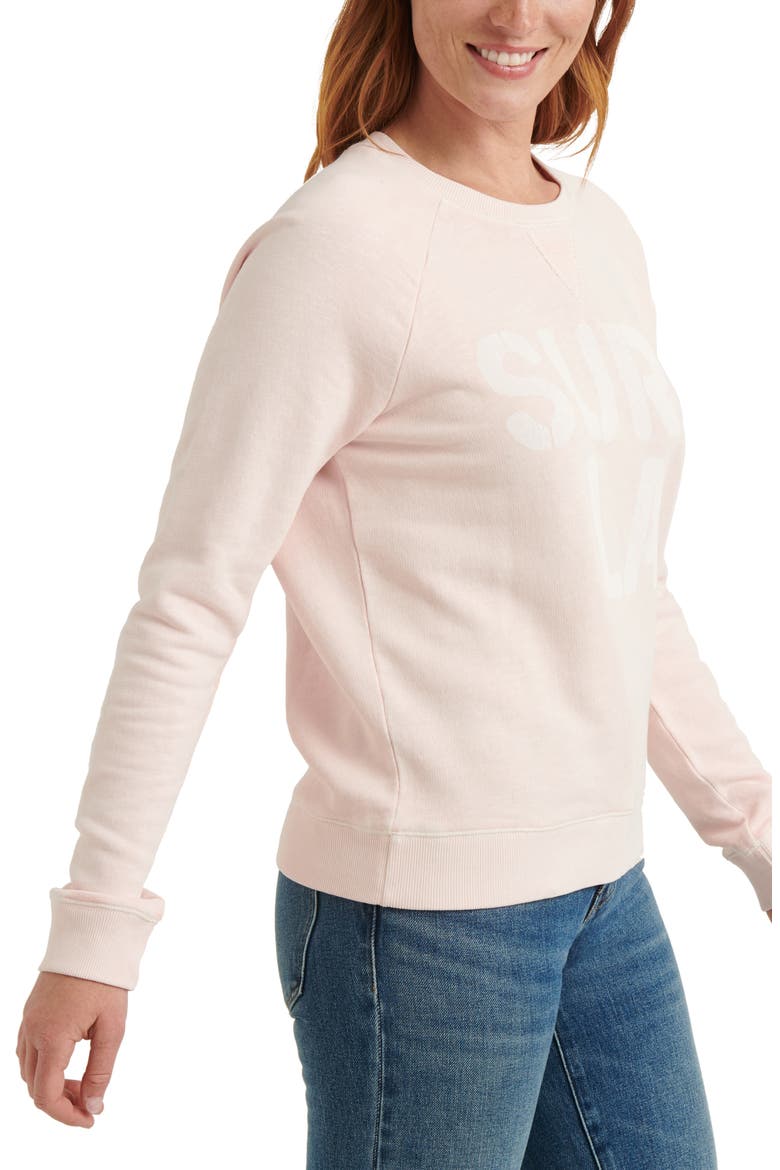 Surf Graphic Sweatshirt, Alternate, color, BLUSHING BRIDE