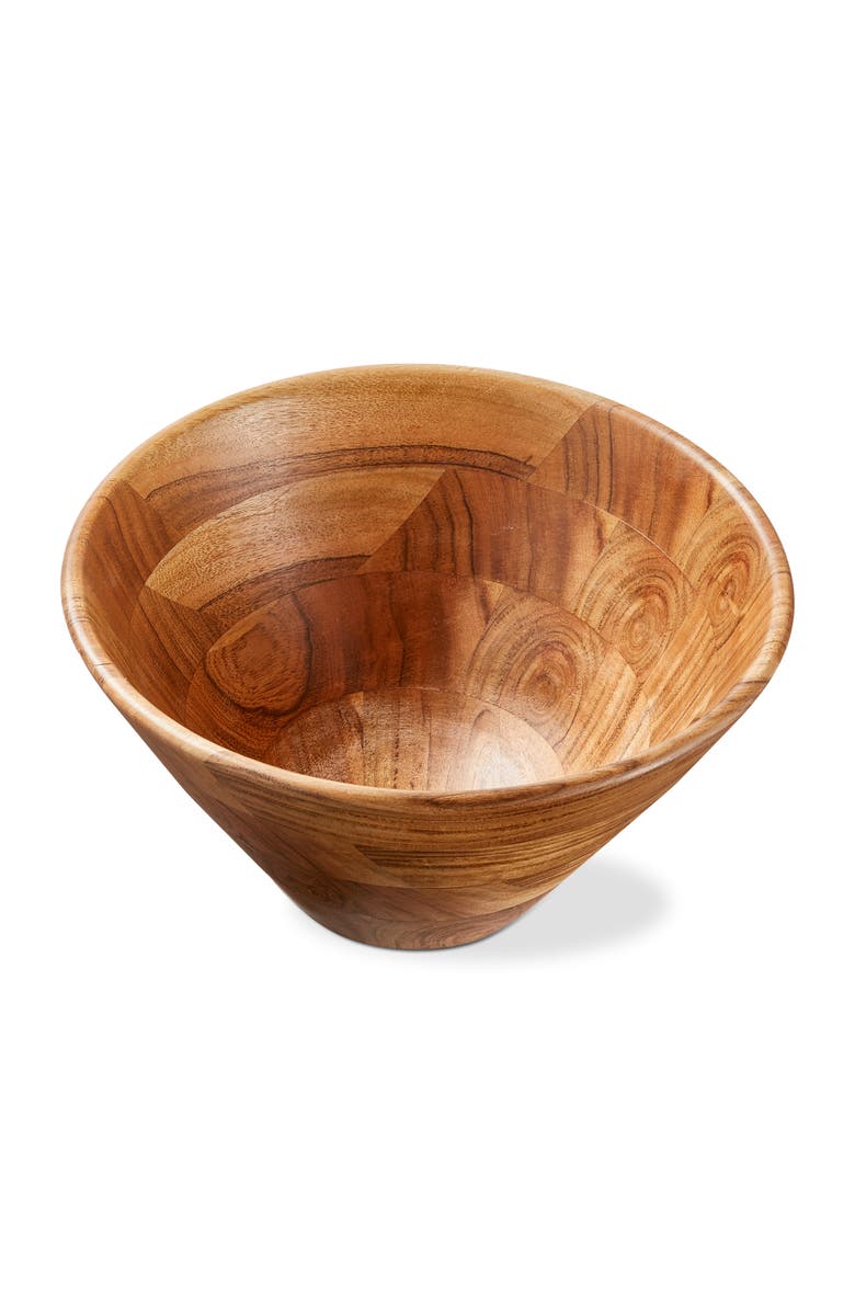 tag Loop Serving Bowl Natural Acacia Wood Everyday, Main, color, Brown