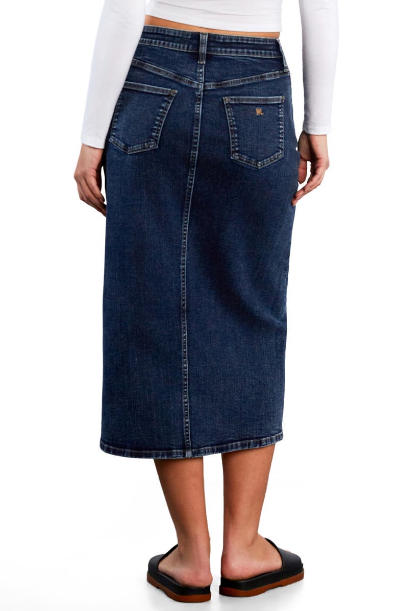 Wash Lab Denim Lucy Denim Midi Skirt, Alternate, color, Petal Denim