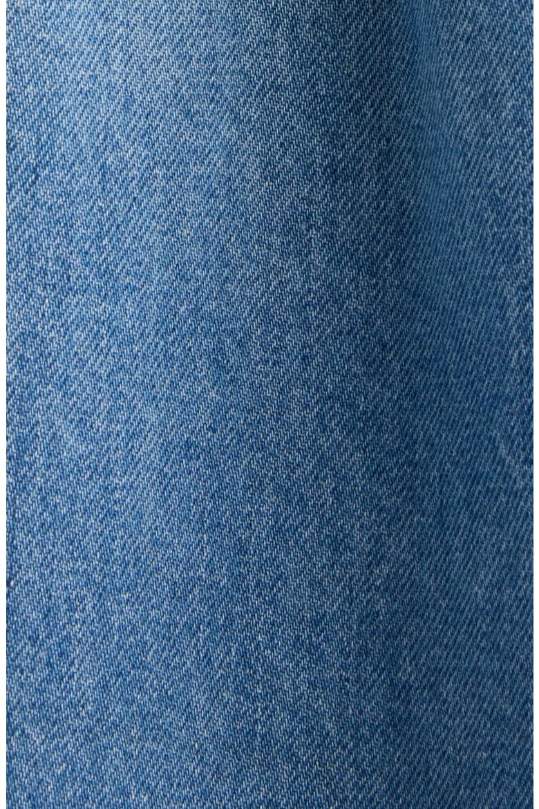 Puff Sleeve Denim Jacket, Alternate, color, ICED BLUE