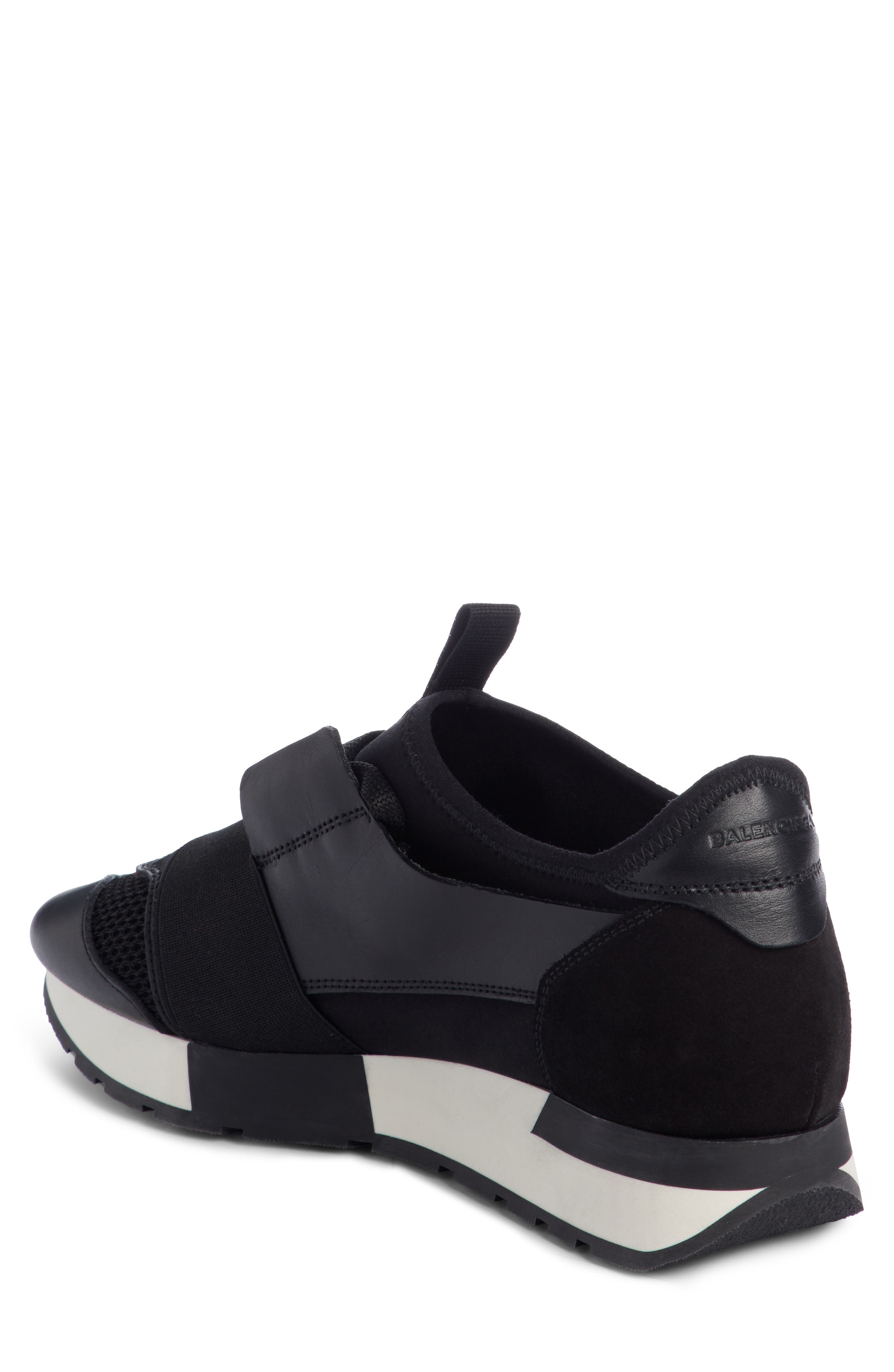 Balenciaga Mixed Media Trainer Sneaker, Alternate, color, 