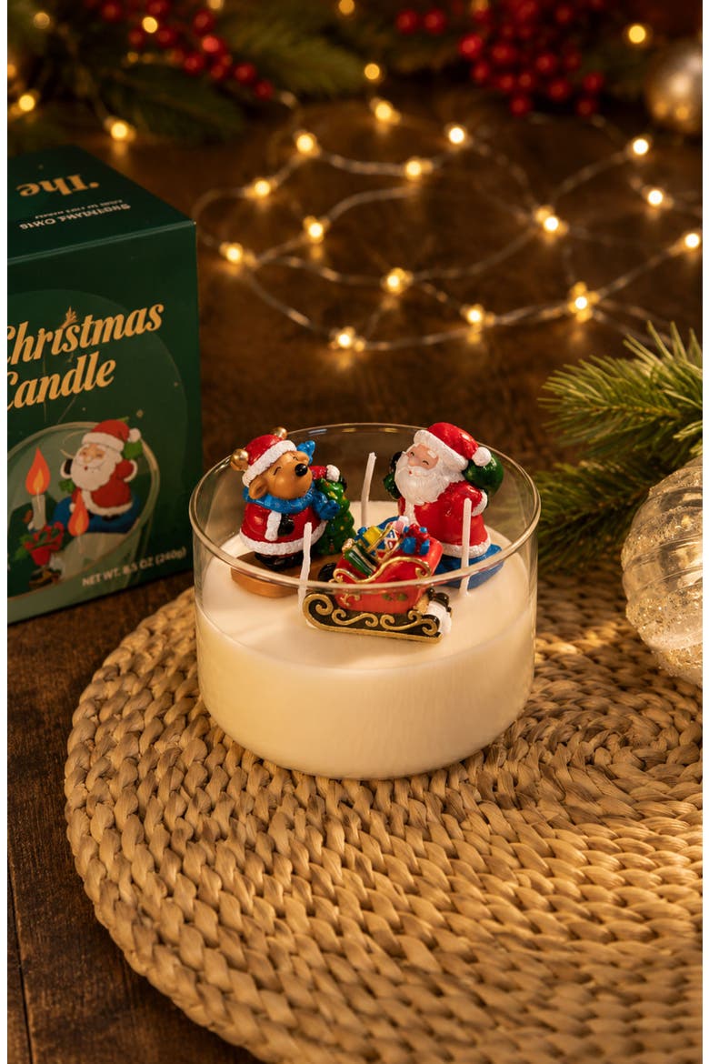 Christmas Candle Bowl, Alternate, color, Multi
