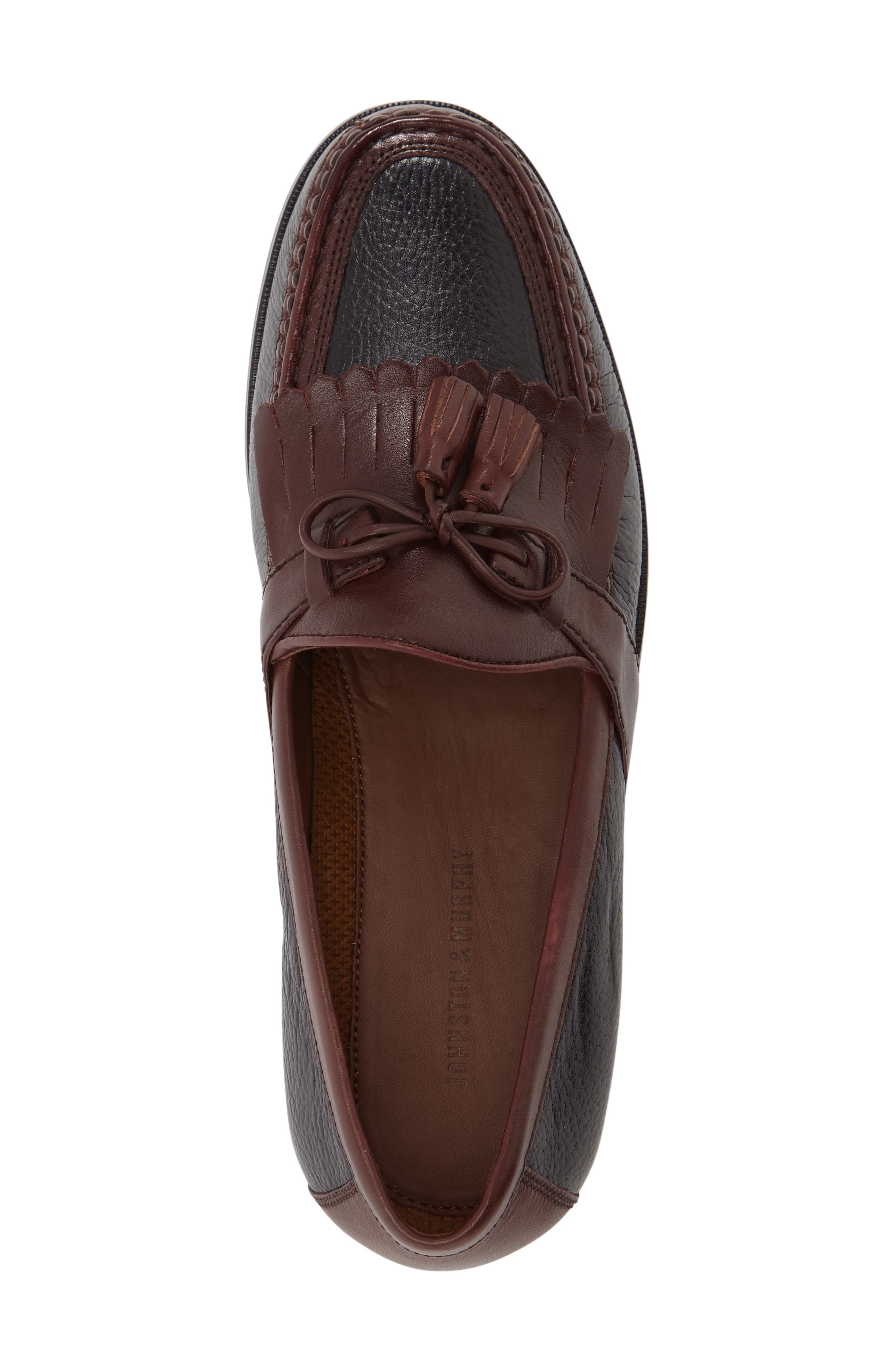 'Aragon II' Loafer, Alternate, color, BLACK SMOOTH/ANTIQUE