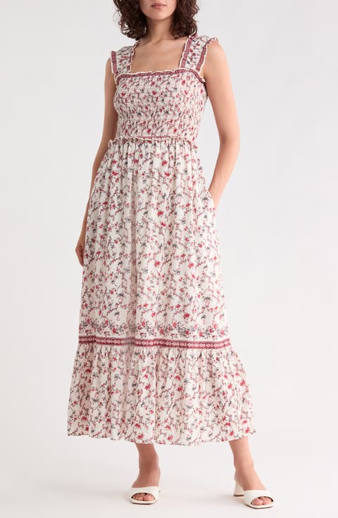 Smocked Bodice Maxi Dress
