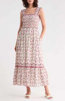 Smocked Bodice Maxi Dress
