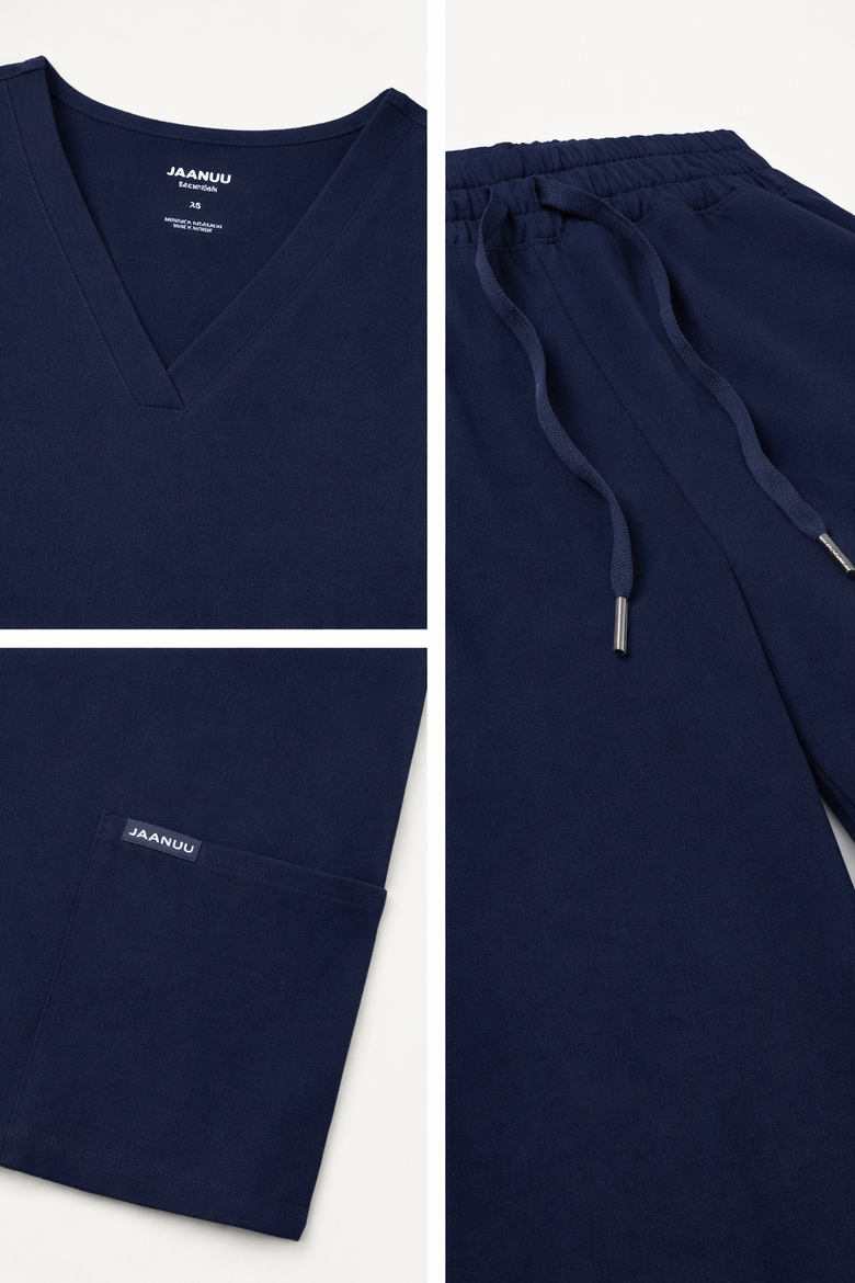 UltraSOFT Essential Comfort Women's 6-Pocket Scrub Set, Alternate, color, Navy
