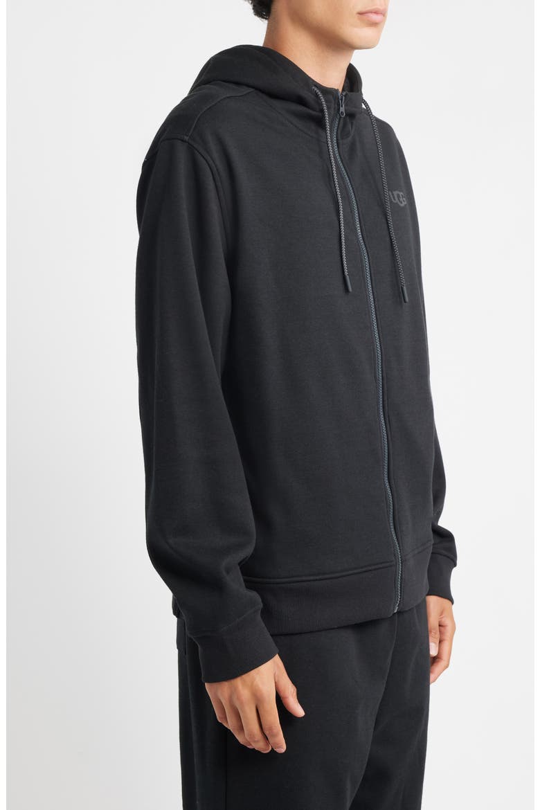 Shiloh Fleece Zip Hoodie, Alternate, color, BLACK