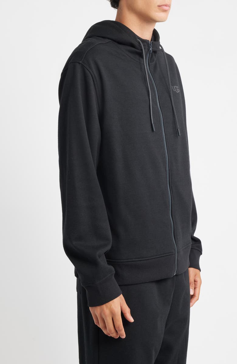 UGG<sup>®</sup> Shiloh Fleece Zip Hoodie, Alternate, color, Black