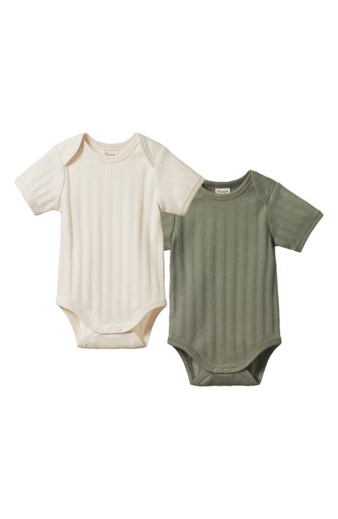 2-Pack Rib Organic Cotton Bodysuits