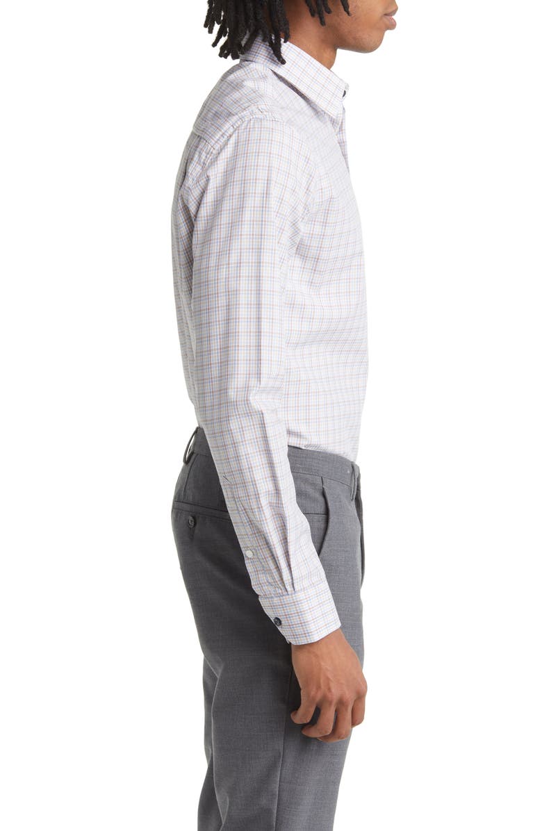 Duchamp Tailored Fit Plaid Dress Shirt, Alternate, color, 