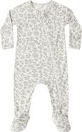 QUINCY MAE Blue Floral Zip Footie