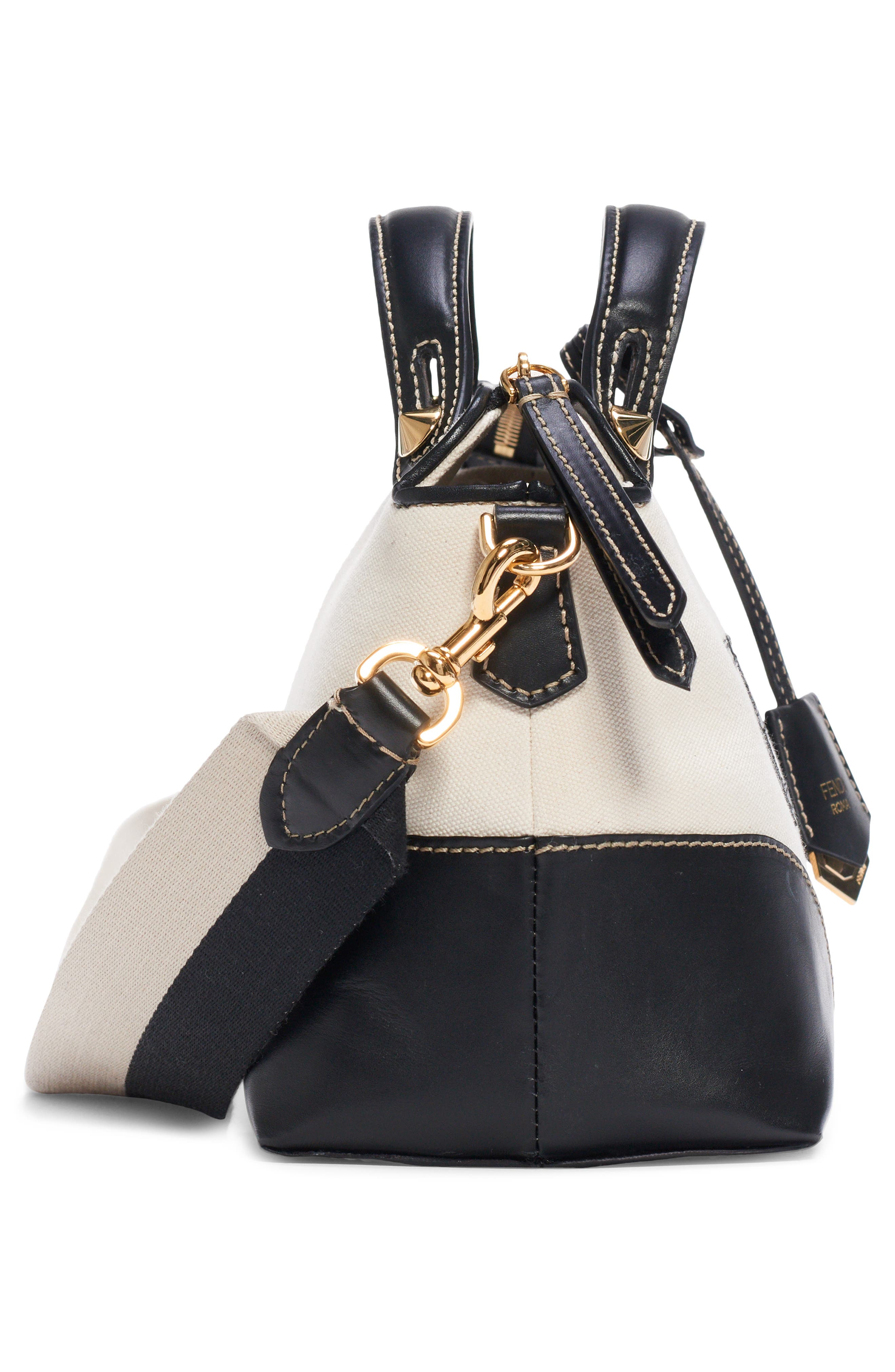 Fendi Medium By The Way Canvas Satchel, Alternate, color, 