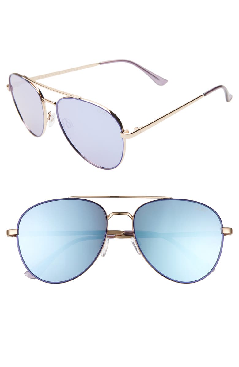 QUAY Australia Single 50mm Aviator Sunglasses, Main, color, 