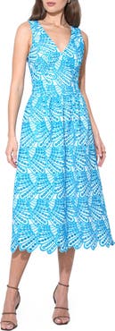 Adelyn Rae Joanna Basque Waist Midi Dress