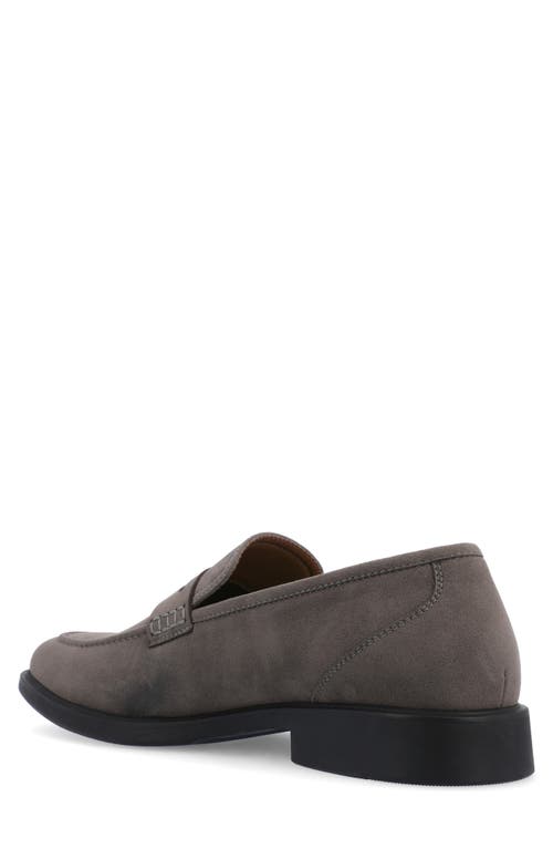 Vance Co. Keith Vegan Leather Penny Loafer In Grey
