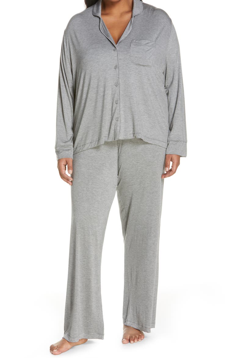 'SKIMS Sleep Set, Main, color, HEATHER GRAY
