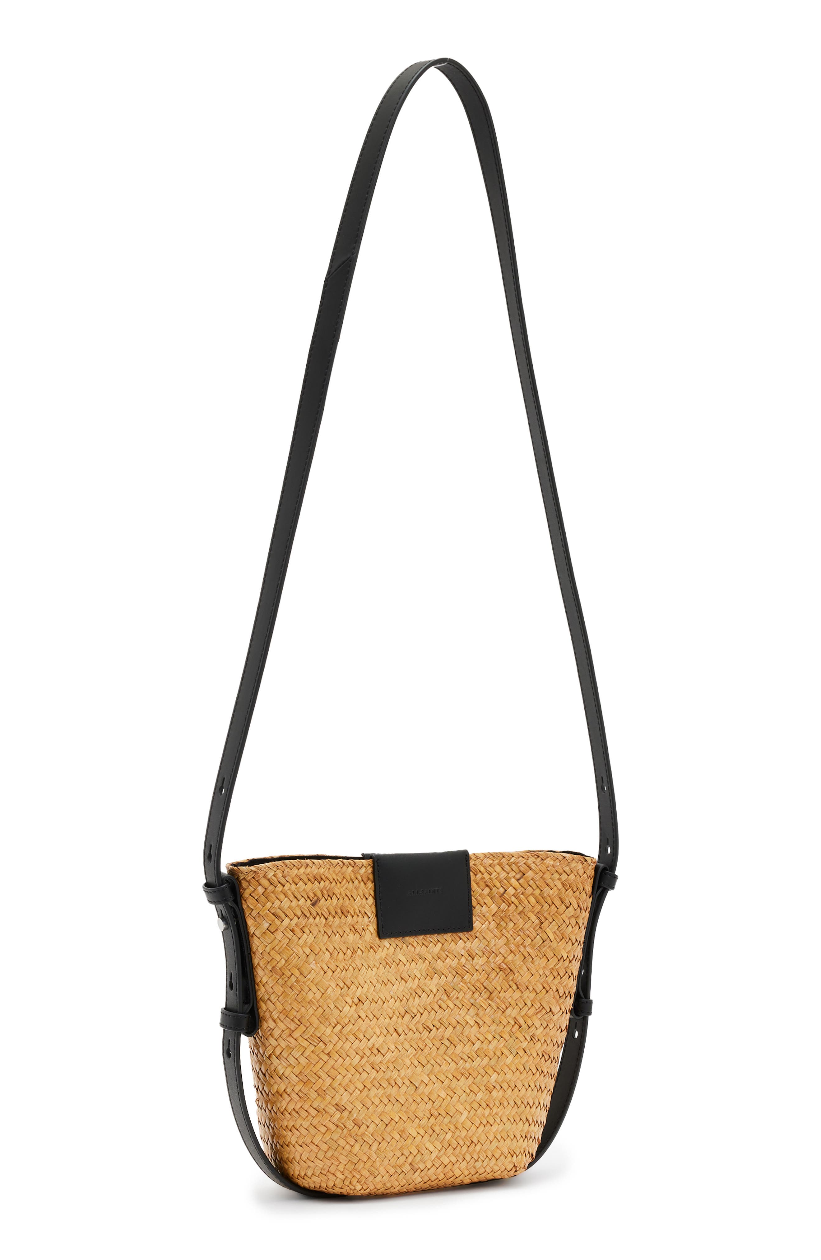 AllSaints Ebro Straw Crossbody, Alternate, color, 