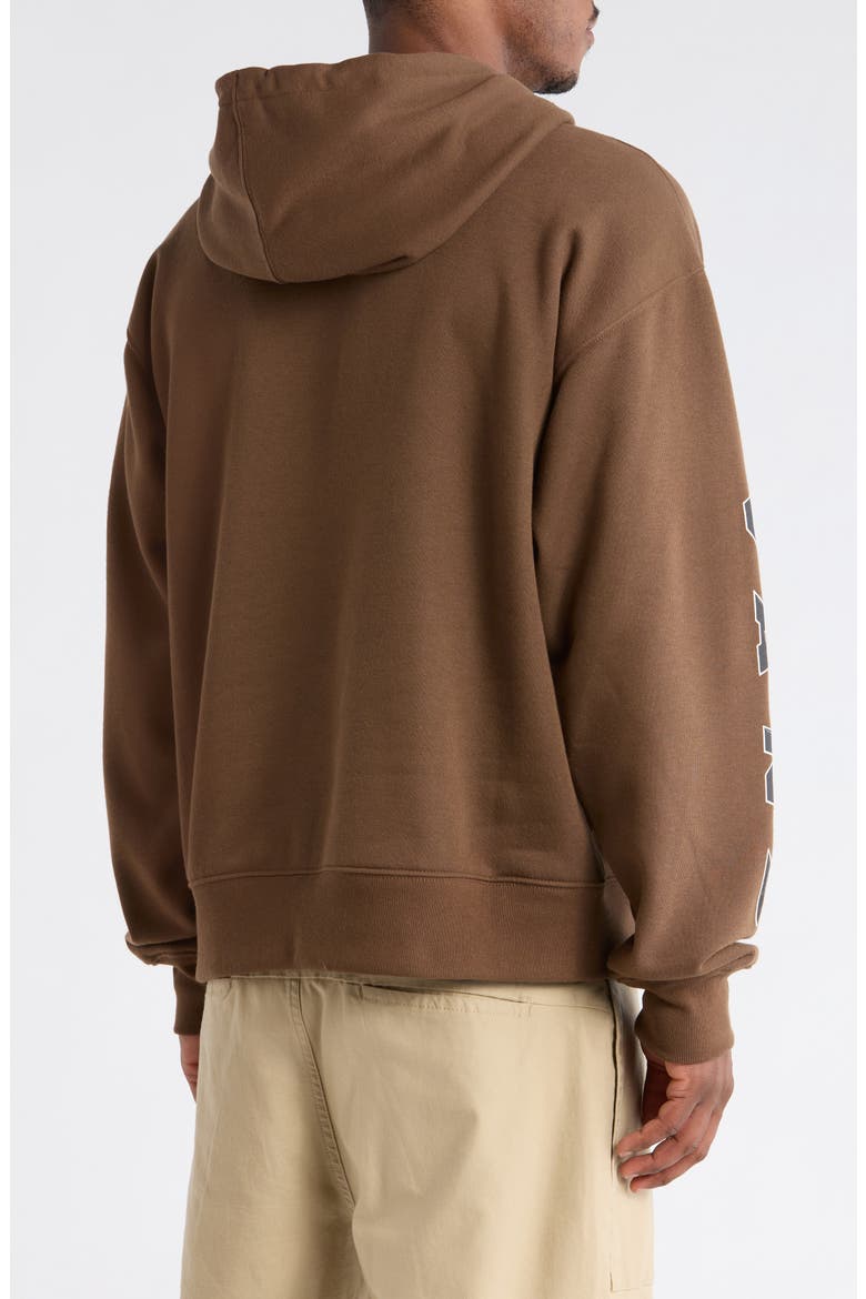 Oval Blaster Fleece Pullover Hoodie, Alternate, color, VINTAGE COCOA