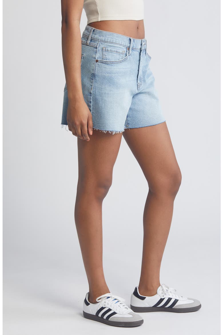 Loose Fit High Waist Denim Cutoff Shorts, Alternate, color, EDITH