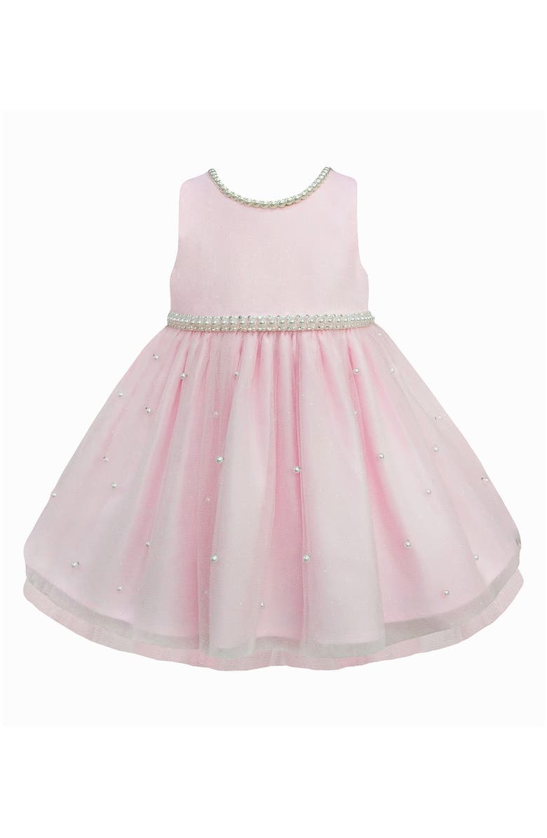 COUTURE PRINCESS Pearl Mesh Party Dress, Main, color, Pink